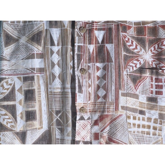 COOKE STREET Men's Short Sleeve Button Down Inside Out Hawaiian Shirt Large - Picture 3 of 6